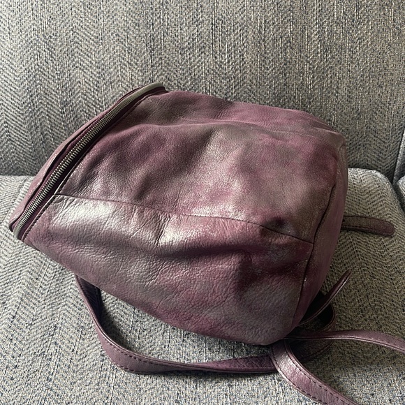 HOBO River Plum Graphite Leather Backpack - Picture 12 of 16
